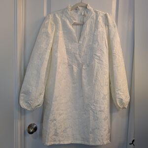 NWT Able Los Angeles Elegant White Floral Dress Size Large